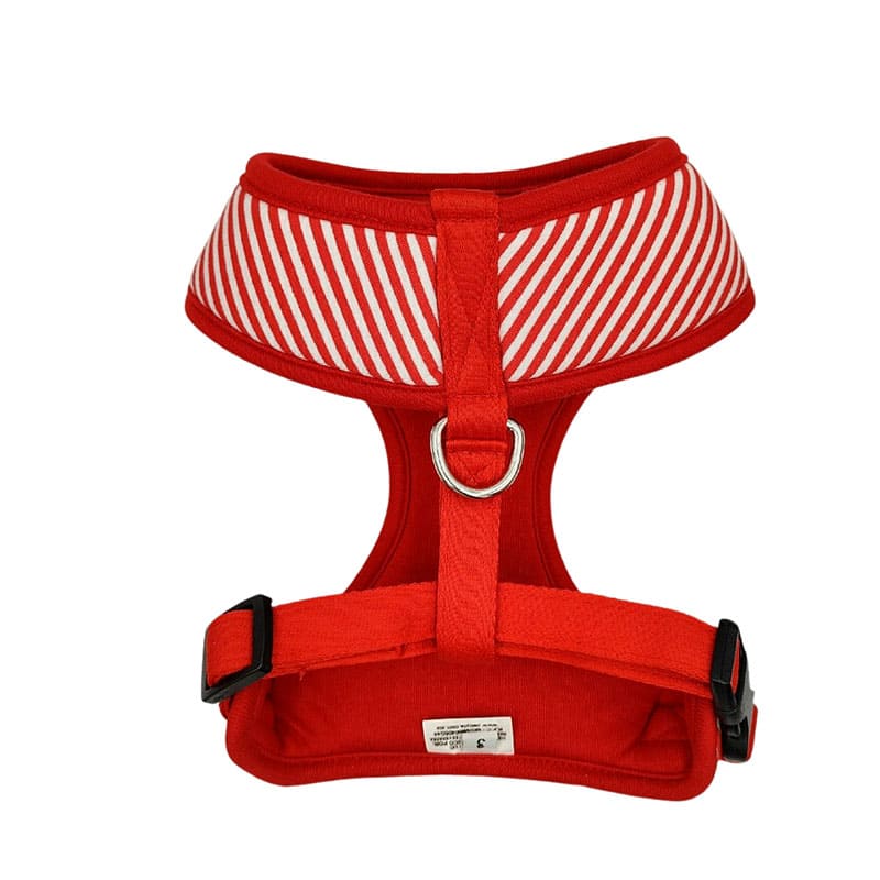 Pechera de Tela para Perros - Roja Mil Rayas - Atras - Petipia Pet Trends Pechera de Tela para Perros - Roja Mil Rayas - Atras - Petipia Pet Trends